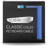 Klaviatūra CableMod Classic Coiled Cable susuktas klaviatūros laidas USB-C į USB Type A, Galaxy Mėlyna – 150cm