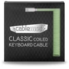 Klaviatūra CableMod Classic Coiled Cable susuktas klaviatūros laidas USB-C į USB Type A, Lime Sorbet – 150cm