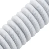 Klaviatūra CableMod Classic Coiled Cable susuktas klaviatūros laidas USB-C į USB Type A, Glacier Baltas – 150cm