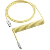 Klaviatūra CableMod Classic Coiled Cable susuktas klaviatūros laidas USB-C į USB Type A, Lemon Ice – 150cm