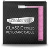 Klaviatūra CableMod Classic Coiled Cable susuktas klaviatūros laidas USB-C į USB Type A, Strawberry Kreminis – 150cm