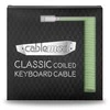Klaviatūra CableMod Classic Coiled Cable susuktas klaviatūros laidas USB-C į USB Type A, Lime Sorbet – 150cm