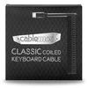 Klaviatūra CableMod Classic Coiled Cable susuktas klaviatūros laidas USB-C į USB Type A, Midnight Juodas – 150cm