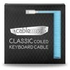 Klaviatūra CableMod Classic Coiled Cable susuktas klaviatūros laidas USB-C į USB Type A, Blueberry Cheesecake – 150c