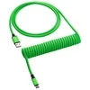 Klaviatūra CableMod Classic Coiled Cable susuktas klaviatūros laidas USB-C į USB Type A, Viper Žalias – 150cm