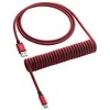 Klaviatūra CableMod Classic Coiled Cable susuktas klaviatūros laidas USB-C į USB Type A, Republic Raudona – 150cm