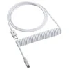 Klaviatūra CableMod Classic Coiled Cable susuktas klaviatūros laidas USB-C į USB Type A, Glacier Baltas – 150cm
