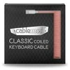Klaviatūra CableMod Classic Coiled Cable susuktas klaviatūros laidas USB-C į USB Type A, Orangesicle – 150cm
