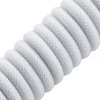 Klaviatūra CableMod Classic Coiled Cable susuktas klaviatūros laidas USB-C į USB Type A, Glacier Baltas – 150cm