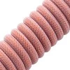 Klaviatūra CableMod Classic Coiled Cable susuktas klaviatūros laidas USB-C į USB Type A, Orangesicle – 150cm