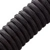 Klaviatūra CableMod Classic Coiled Cable susuktas klaviatūros laidas USB-C į USB Type A, Midnight Juodas – 150cm