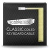 Klaviatūra CableMod Classic Coiled Cable susuktas klaviatūros laidas USB-C į USB Type A, Lemon Ice – 150cm