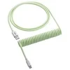 Klaviatūra CableMod Classic Coiled Cable susuktas klaviatūros laidas USB-C į USB Type A, Lime Sorbet – 150cm