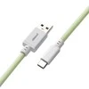 Klaviatūra CableMod Classic Coiled Cable susuktas klaviatūros laidas USB-C į USB Type A, Lime Sorbet – 150cm
