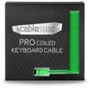 Klaviatūra CableMod PRO Coiled Cable susuktas klaviatūros laidas USB-C zu USB Typ A, Viper Žalias – 150cm