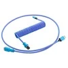 Klaviatūra CableMod PRO Coiled Cable susuktas klaviatūros laidas USB-C į USB Type A, Galaxy Mėlyna – 150cm
