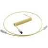 Klaviatūra CableMod PRO Coiled Cable susuktas klaviatūros laidas USB-C į USB Type A, Lemon Ice – 150cm