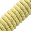 Klaviatūra CableMod PRO Coiled Cable susuktas klaviatūros laidas USB-C į USB Type A, Lemon Ice – 150cm