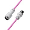 Klaviatūra CableMod PRO Coiled Cable susuktas klaviatūros laidas USB-C į USB Type A, Strawberry Kreminis – 150cm