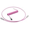 Klaviatūra CableMod PRO Coiled Cable susuktas klaviatūros laidas USB-C į USB Type A, Strawberry Kreminis – 150cm