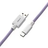 Klaviatūra CableMod PRO Coiled Cable susuktas klaviatūros laidas USB-C į USB Type A, Rum Raisin – 150cm