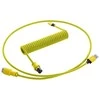 Klaviatūra CableMod PRO Coiled Cable susuktas klaviatūros laidas USB-C į USB Type A, Dominator Geltona – 150cm