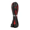 CableMod PRO ModMesh 12VHPWR to 3x PCI-e Cable – 45cm, juodos spalvos/raudonos spalvos