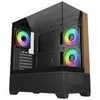 „Cooler Master Elite 690 Wood“, ATX, permatomas šoninis skydelis, 3x 120 mm ARGB ventiliatoriai, juodas