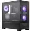 „Cooler Master Elite 690 Wood“, ATX, permatomas šoninis skydelis, 3x 120 mm ARGB ventiliatoriai, juodas