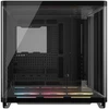 „Corsair AIR 5400 LX-R LINK“ kompiuterio korpusas, vidutinio dydžio bokštas, grūdintas stiklas, RGB ir juodas, komplekte yra 3 x 120 mm ventiliatoriai