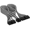Corsair Cable Set, Type 4, DC Cable Starter Kit, individually sleeved – juodas / baltas