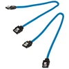 Corsair Premium Sleeved SATA Cable, mėlynas 30cm – 2 pack
