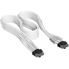 „Corsair Premium Sleeved“ 12V-2×6 į 12V-2×6 laidas, universalus – Baltas