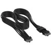 Corsair Premium Sleeved 12V-2×6 to 12V-2×6 Cable, Universal – Juodas