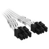 Corsair Premium Sleeved 12V-2×6 to 2x 6+2-Pin PCIe Cable, Universal – baltas
