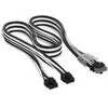 Corsair Premium Sleeved 2x 8-Pin to 12V-2×6 Cable, for Type-5 Power Supply – Juodas/Baltas