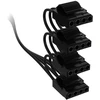 „Corsair Premium Sleeved 4x 4-Pin Molex“ kabeliai, skirti 5 tipo maitinimo šaltiniams – Juodas