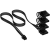 „Corsair Premium Sleeved 4x 4-Pin Molex“ kabeliai, skirti 5 tipo maitinimo šaltiniams – Juodas