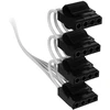„Corsair Premium Sleeved 4x 4-Pin Molex“ kabeliai, skirti 5 tipo maitinimo šaltiniams – Baltas
