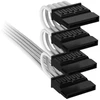 „Corsair Premium Sleeved 4x SATA“ maitinimo kabeliai, skirti 5 tipo maitinimo šaltiniams – Baltas