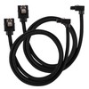 „Corsair Premium SATA“ kampinis kabelis, juodas 60 cm, 2 vnt. pakuotėje