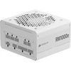 CORSAIR RMe baltos serijos 3 kartos RM1000e ThermalProtect baltas 1000 vatų ATX 3.1 PCIe 5.1 Cybenetics visiškai modulinis maitinimo blokas