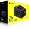 Corsair SF Series SF750 SFX Power Supply, 80 PLUS Platinum, ATX 3.1 / PCIe 5.1 – 750 Watts, juodas
