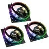 Cryorig Crona S PWM korpuso ventiliatorius, ARGB, 3er Pack – 120mm, juodos spalvos