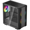 Korpusas Deepcool Micro-ATX CASE CC360 Juodas, Mini-ITX / Micro-ATX, 4, 1x USB3.0, 1x USB2.0, 1x Audio, ABS+SPCC+Tempered Glass, 1×120mm