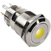 „DimasTech“ vandalizmo jungiklis/mygtukas 19 mm, „Silverline Dot“ – RGB
