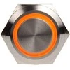 DimasTech vandalizmo mygtukas 19 mm – Silverline – oranžinės spalvos