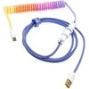 Klaviatūra Ducky Premicord Afterglow Coiled Cable susuktas klaviatūros laidas, USB-C į USB-A – 1,8m