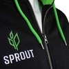GamersWear SPROUT Basic striukė su gobtuvu – M dydžio, juoda/žalia