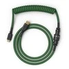 Glorious Coiled Cable susuktas klaviatūros laidas Forest Žalias, USB-C į USB-A – 1,37m, žalios spalvos